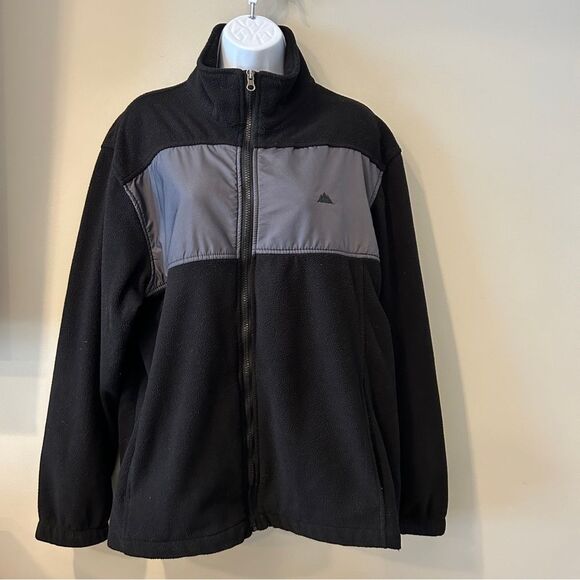Snozu Performance Men's Black Mock Neck Zip Up Fleece Jacket Size Large - Picture 1 of 9